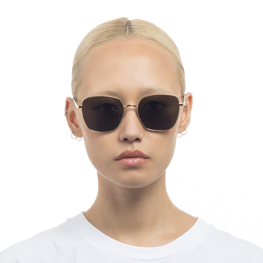 Spiral Gold Female Square Sunglasses | Aire