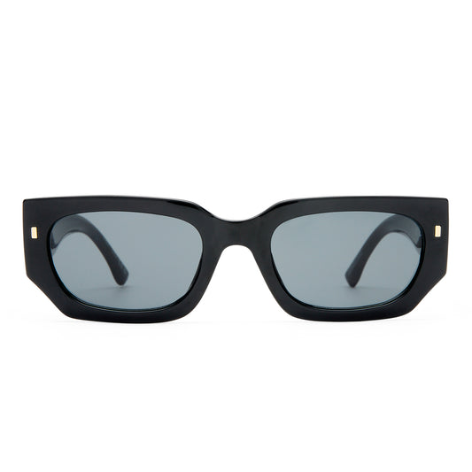Renegade Black Uni-Sex Rectangle Sunglasses | Aire