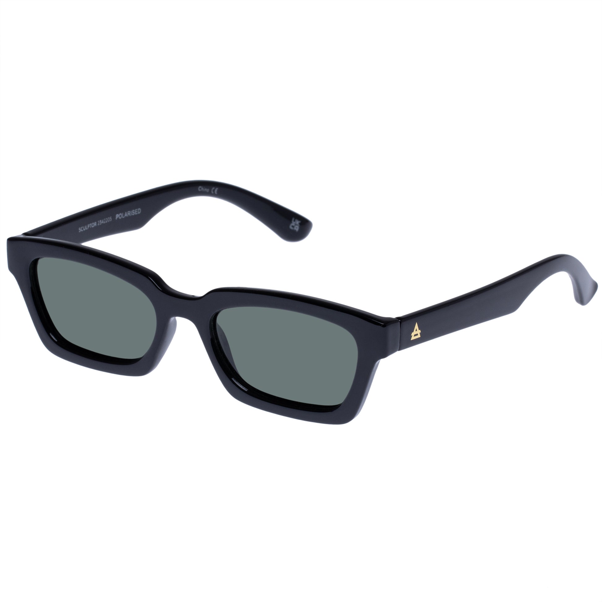 Sculptor Black Uni-Sex Rectangle Sunglasses | Aire