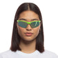 Cetus Lime Green Uni-Sex Wrap Sunglasses | Aire