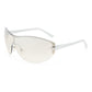Bombshell Silver White Female Aviator Sunglasses | Aire