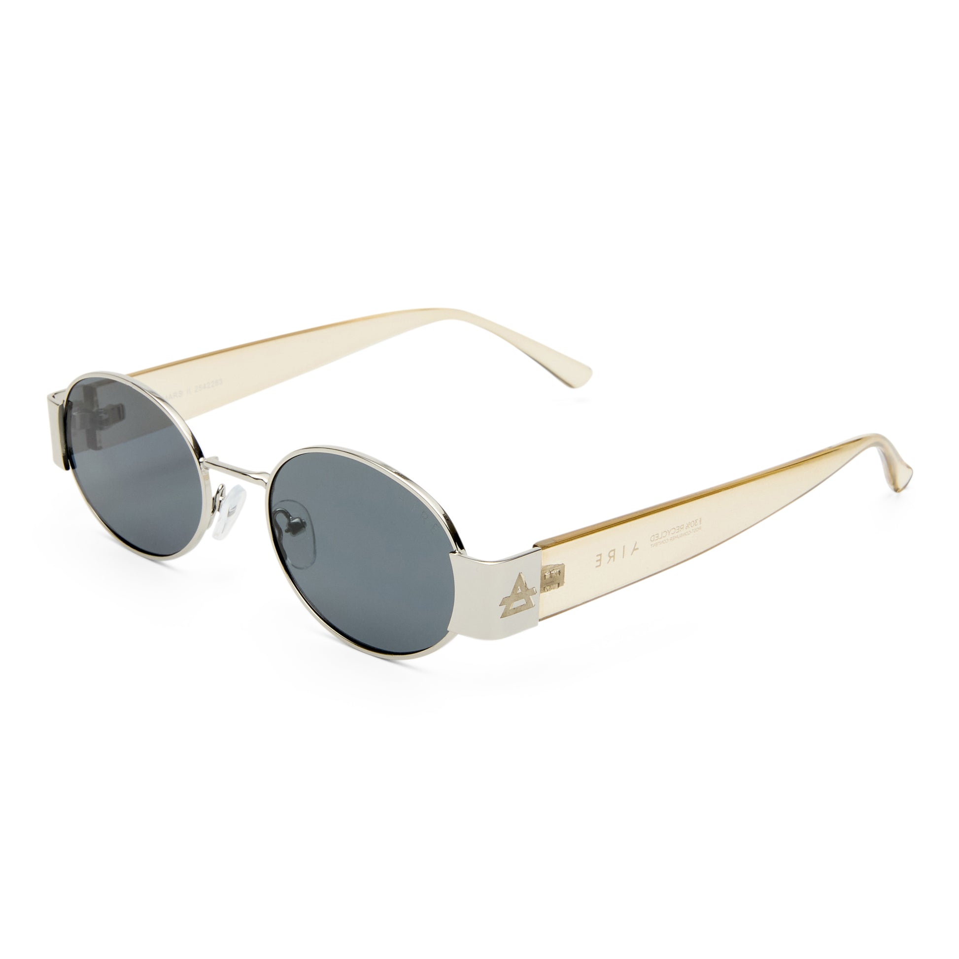 Mars Ii Silver Pewter Uni-Sex Oval Sunglasses | Aire