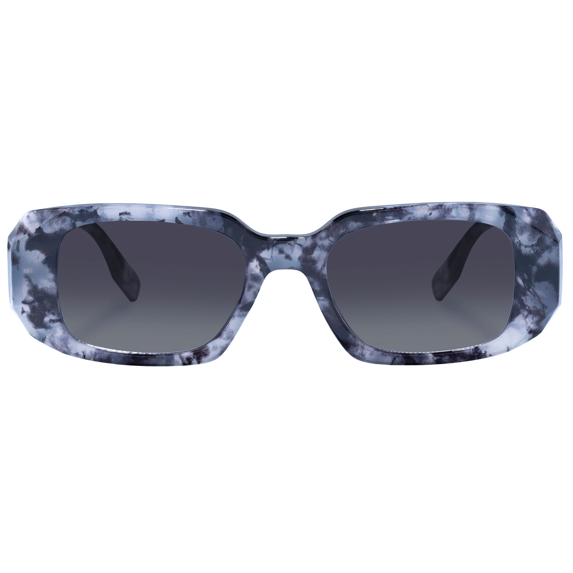 Ascendant Black Marble Uni-Sex Rectangle Sunglasses | Aire