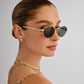 Ephermeris Gold Uni-Sex Oval Sunglasses | Aire