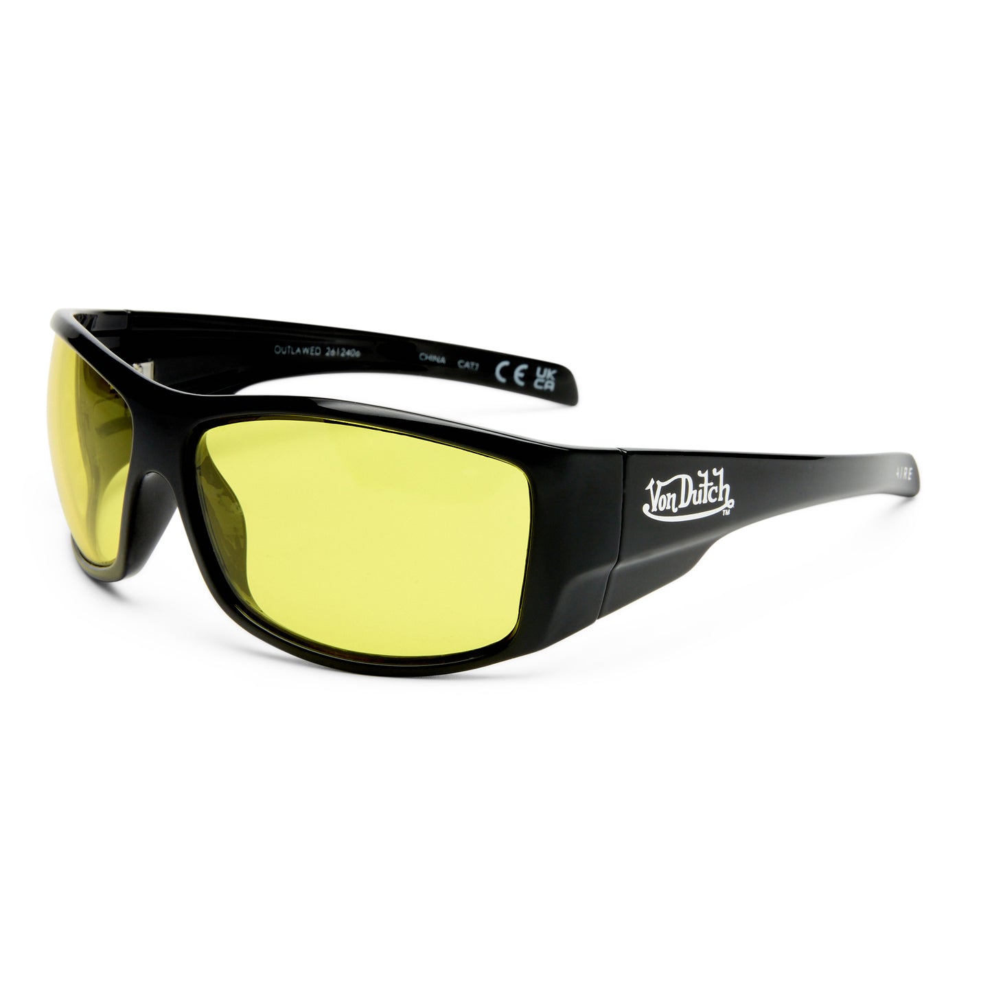 Outlawed Black Uni-Sex Wrap Sunglasses | Aire