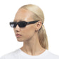 Crater Black Silver Uni-Sex Rectangle Sunglasses | Aire