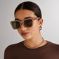 Abstraction Fawn Female Square Sunglasses | Aire