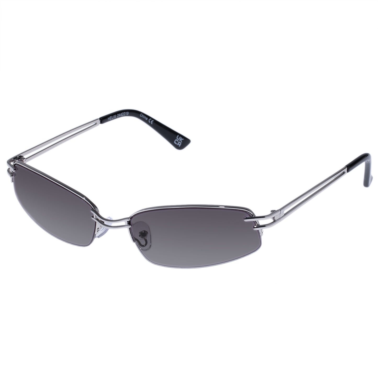 Helix Silver Uni-Sex Wrap Sunglasses | Aire