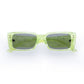 Orion Glowing Green Marble Uni-Sex Rectangle Sunglasses | Aire