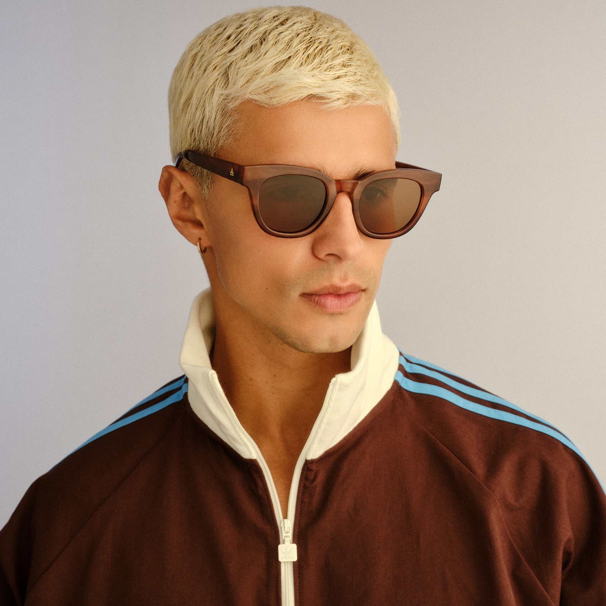 Dorado Hazelnut Marble Uni-Sex Round Sunglasses | Aire