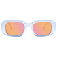 Ascendant Matte Metallic Silver Uni-Sex Rectangle Sunglasses | Aire