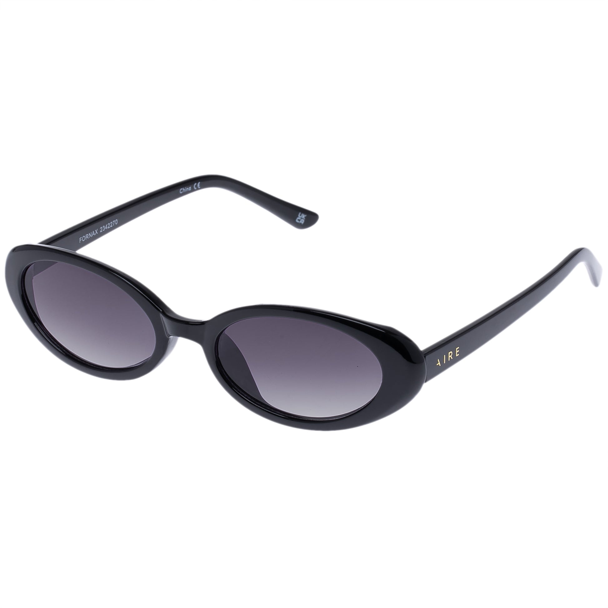 Fornax Black Female Oval Sunglasses | Aire