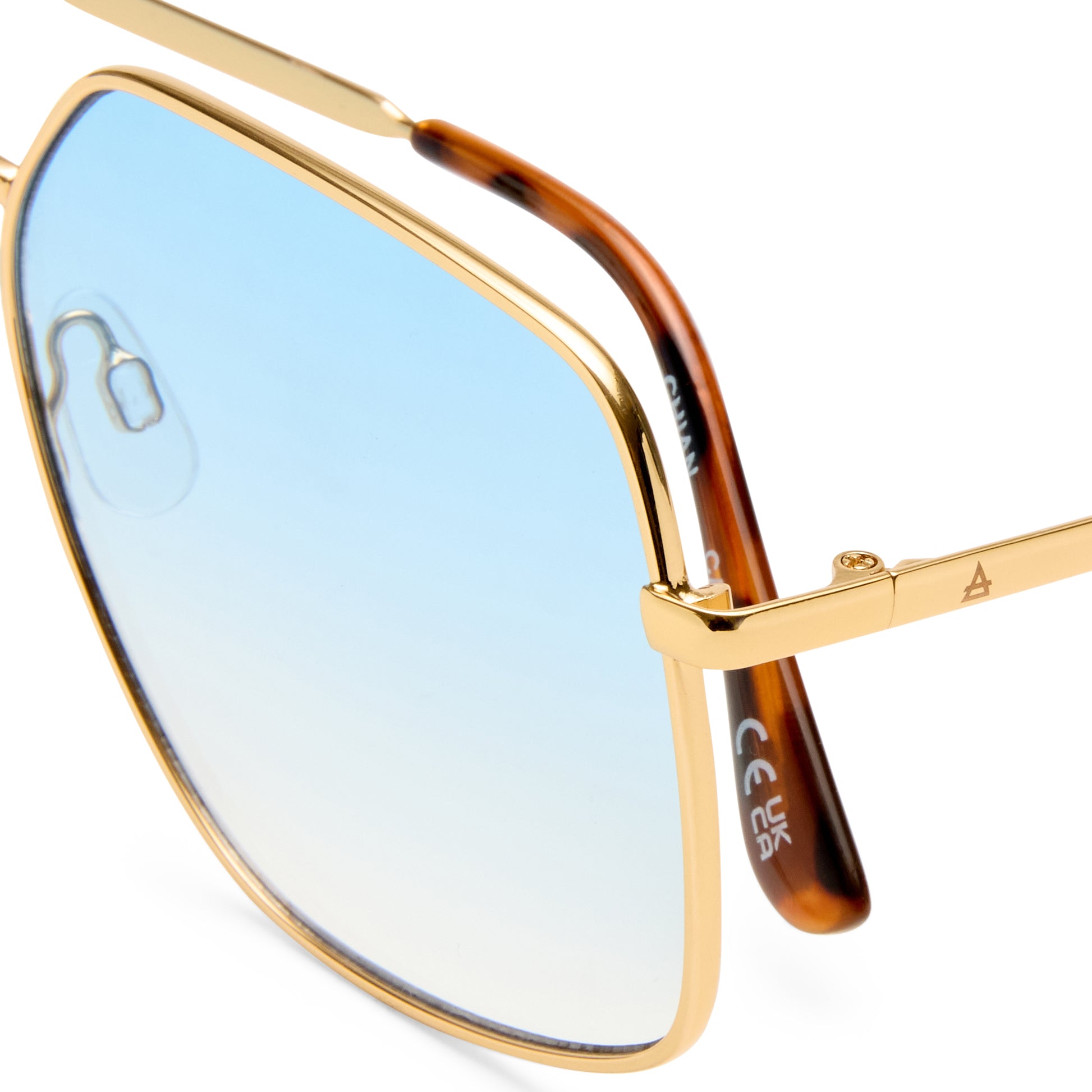 Altair Gold Havana Female Aviator Sunglasses | Aire
