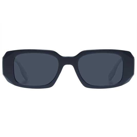 Ascendant Matte Black Uni-Sex Rectangle Sunglasses | Aire