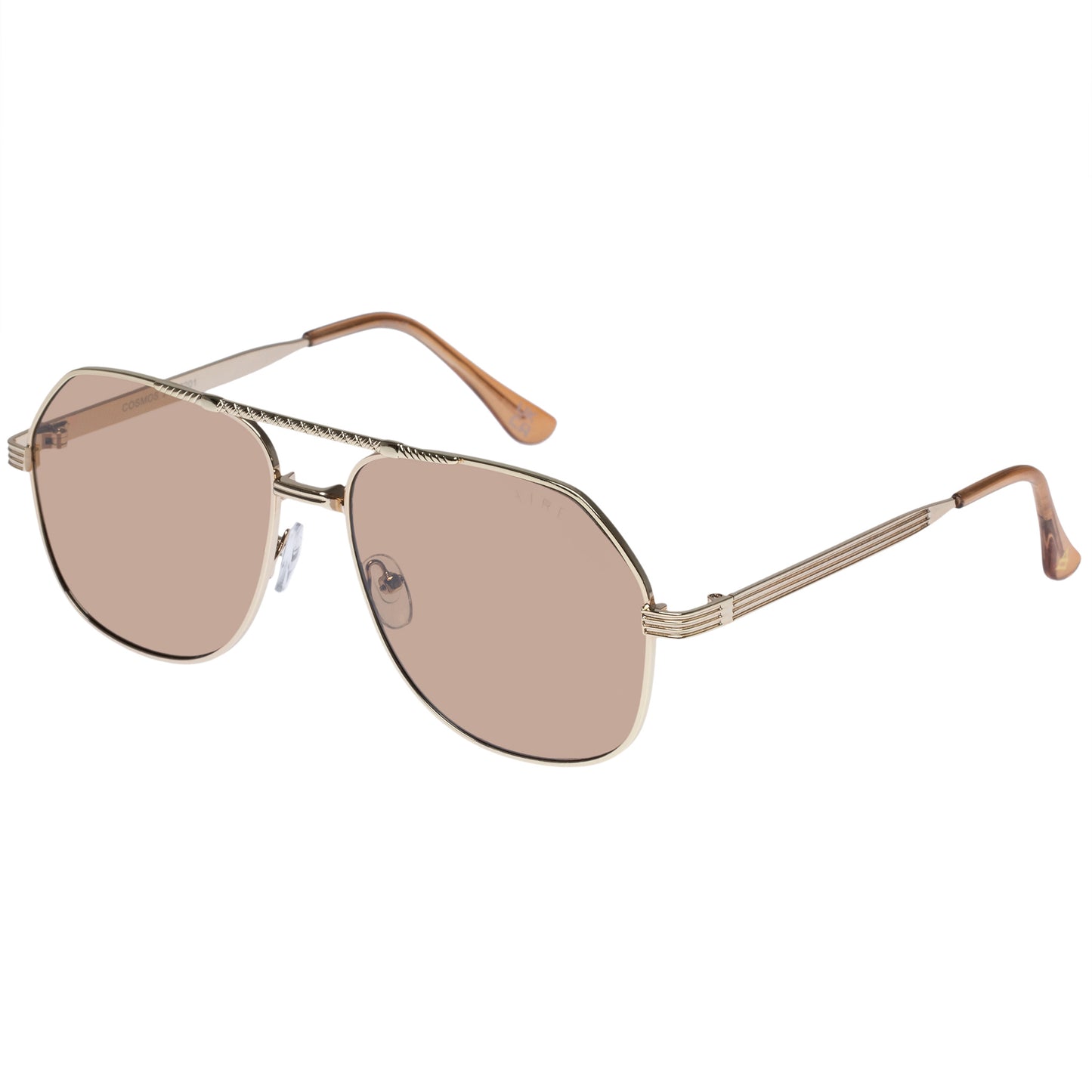 Cosmos Bright Gold Uni-Sex Aviator Sunglasses | Aire