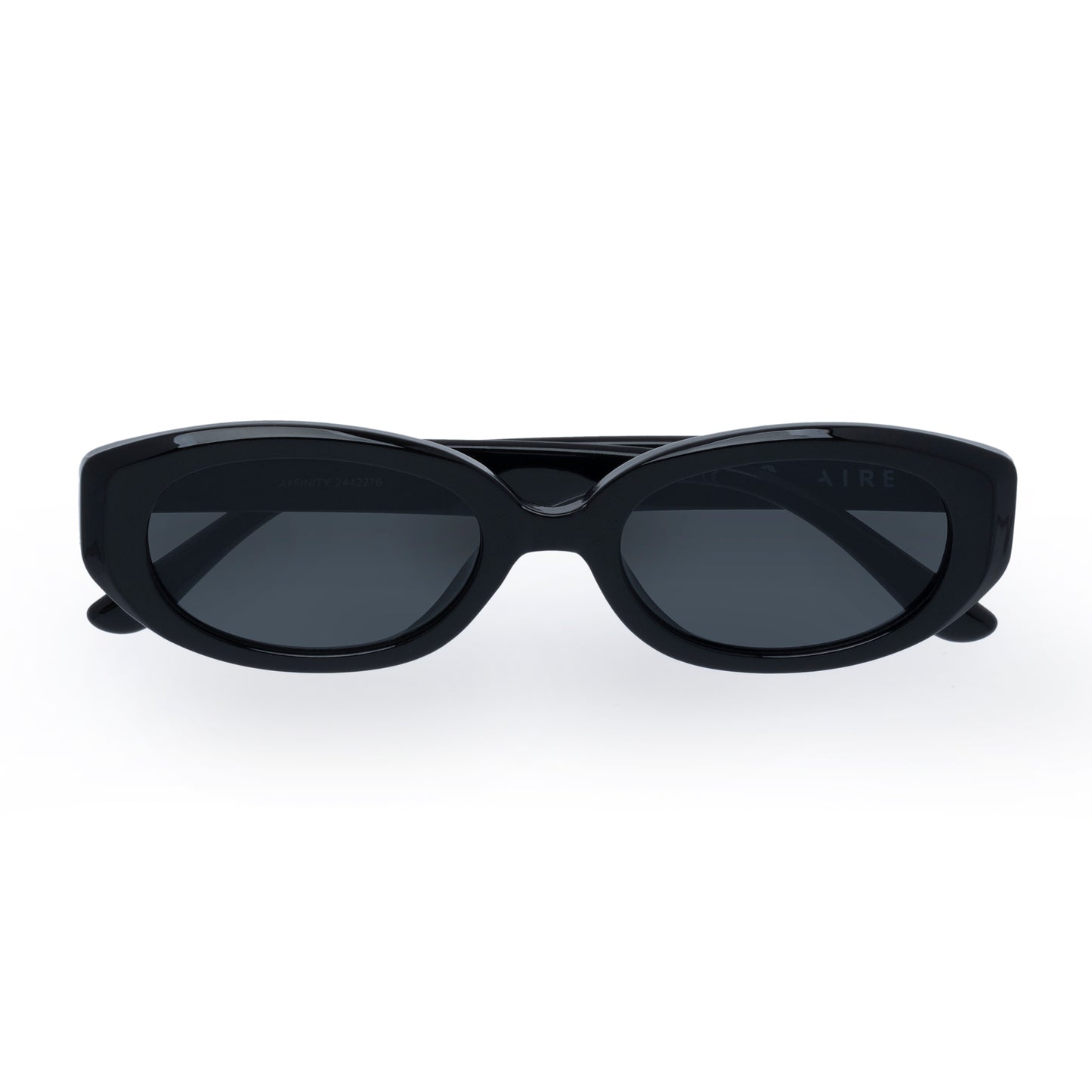 Affinity Black Uni-Sex Oval Sunglasses | Aire