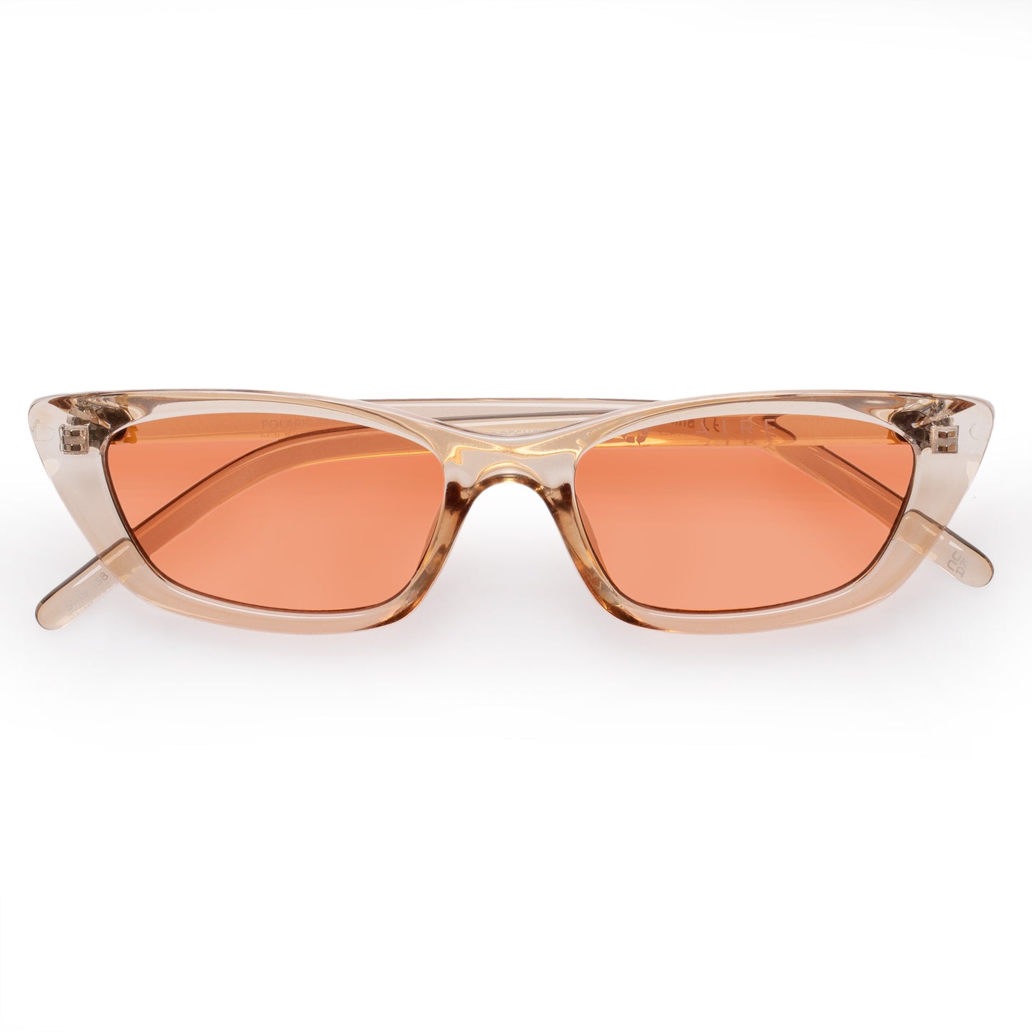 Titania Champagne Female Cat-Eye Sunglasses | Aire