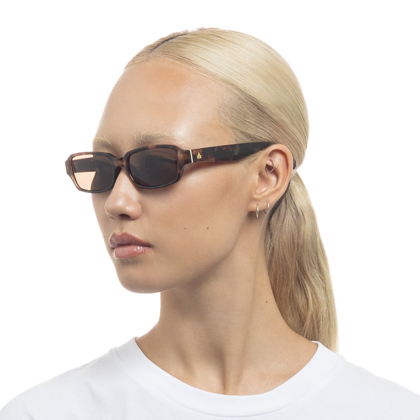 Crater Dark Tort Gold Uni-Sex Rectangle Sunglasses | Aire