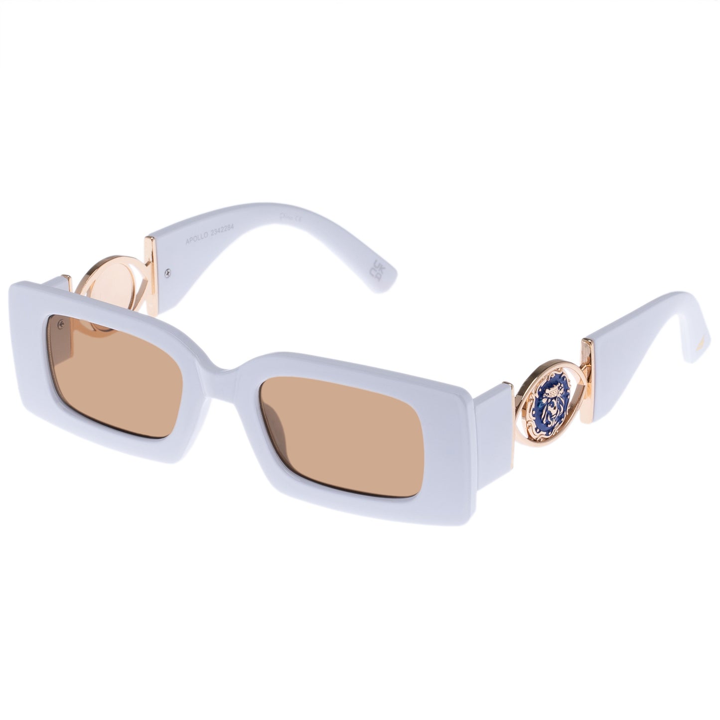 Apollo White Uni-Sex Rectangle Sunglasses | Aire