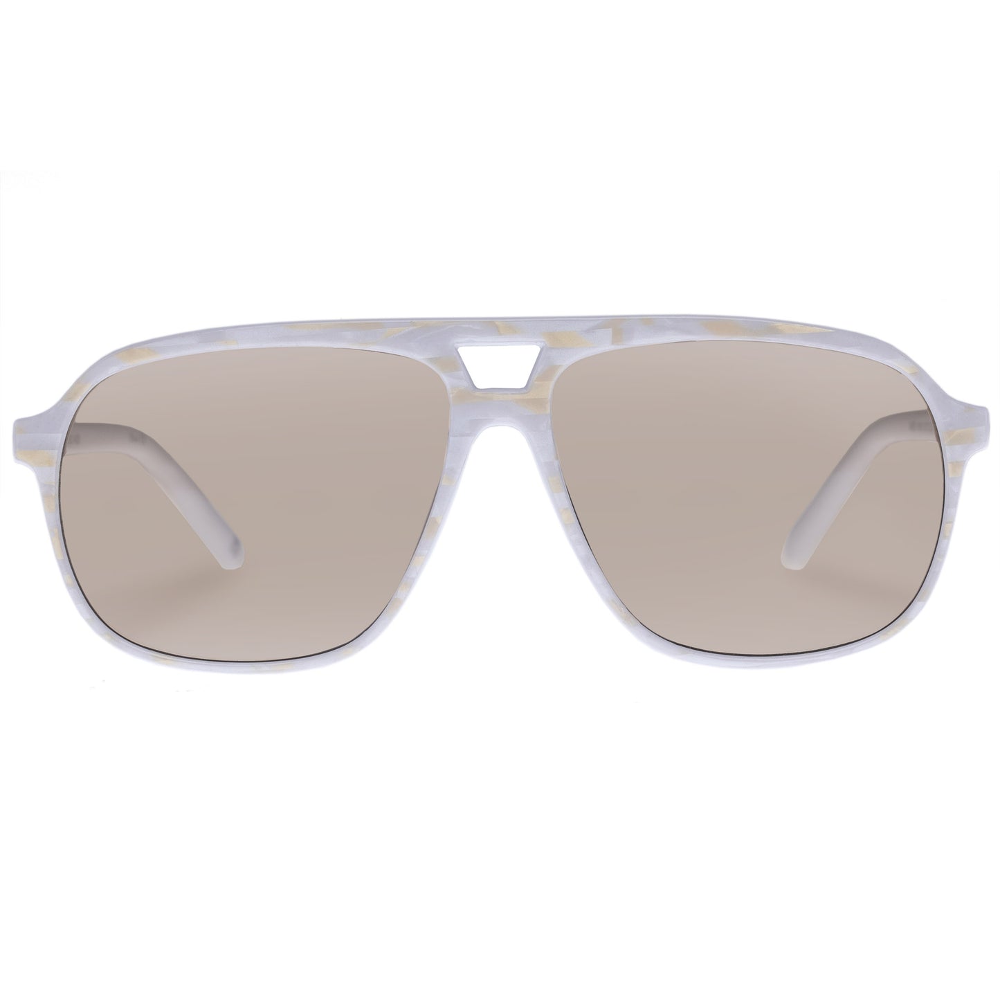 Monoceros White Marble Uni-Sex Aviator Sunglasses | Aire