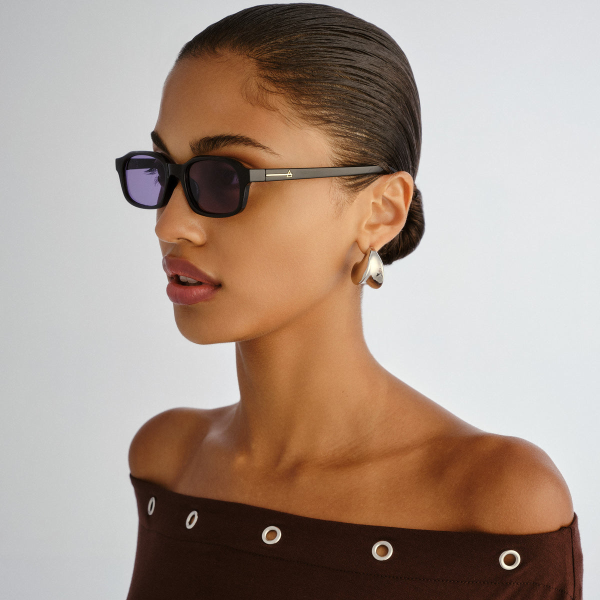 Kinetic Black Uni-Sex Rectangle Sunglasses | Aire