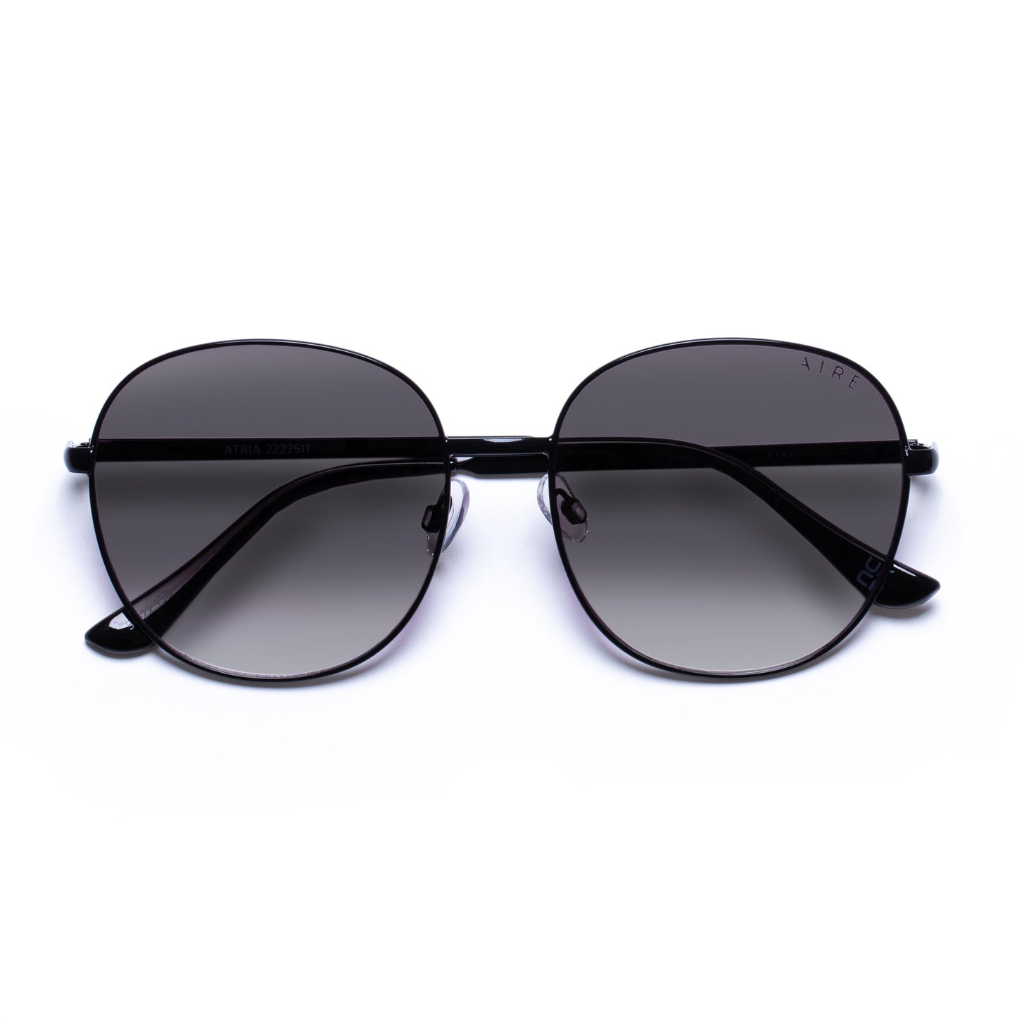 Atria Black Female Round Sunglasses | Aire