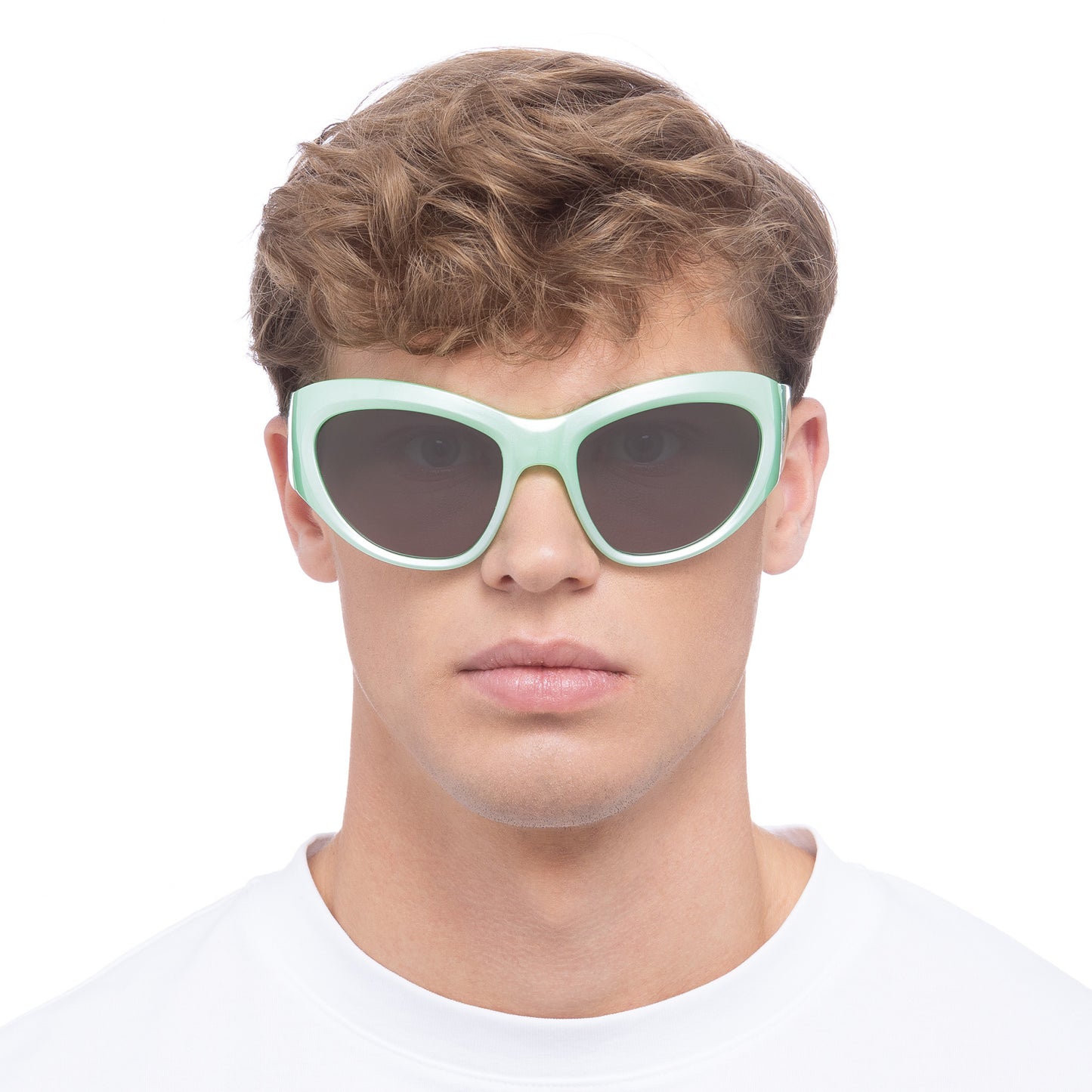 Helium Pearl Mint Uni-Sex Wrap Sunglasses | Aire