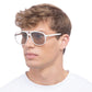 Monoceros White Marble Uni-Sex Aviator Sunglasses | Aire