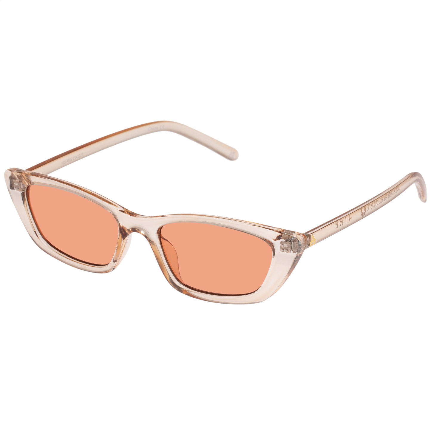 Titania Champagne Female Cat-Eye Sunglasses | Aire