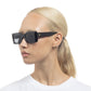 Parallax Black Uni-Sex Rectangle Sunglasses | Aire