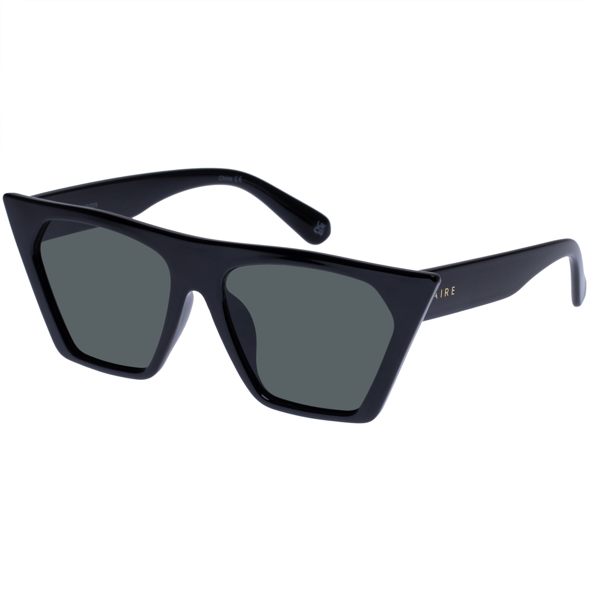 Quasar Black Female Cat-Eye Sunglasses | Aire