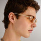 Virgo Gold Uni-Sex Rectangle Sunglasses | Aire