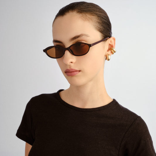 Earthshine Chocolate Female Oval Sunglasses | Aire