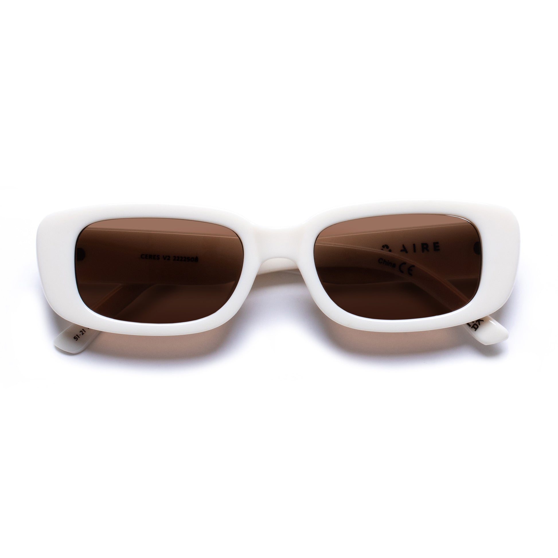 Ceres Ivory Uni-Sex Rectangle Sunglasses | Aire