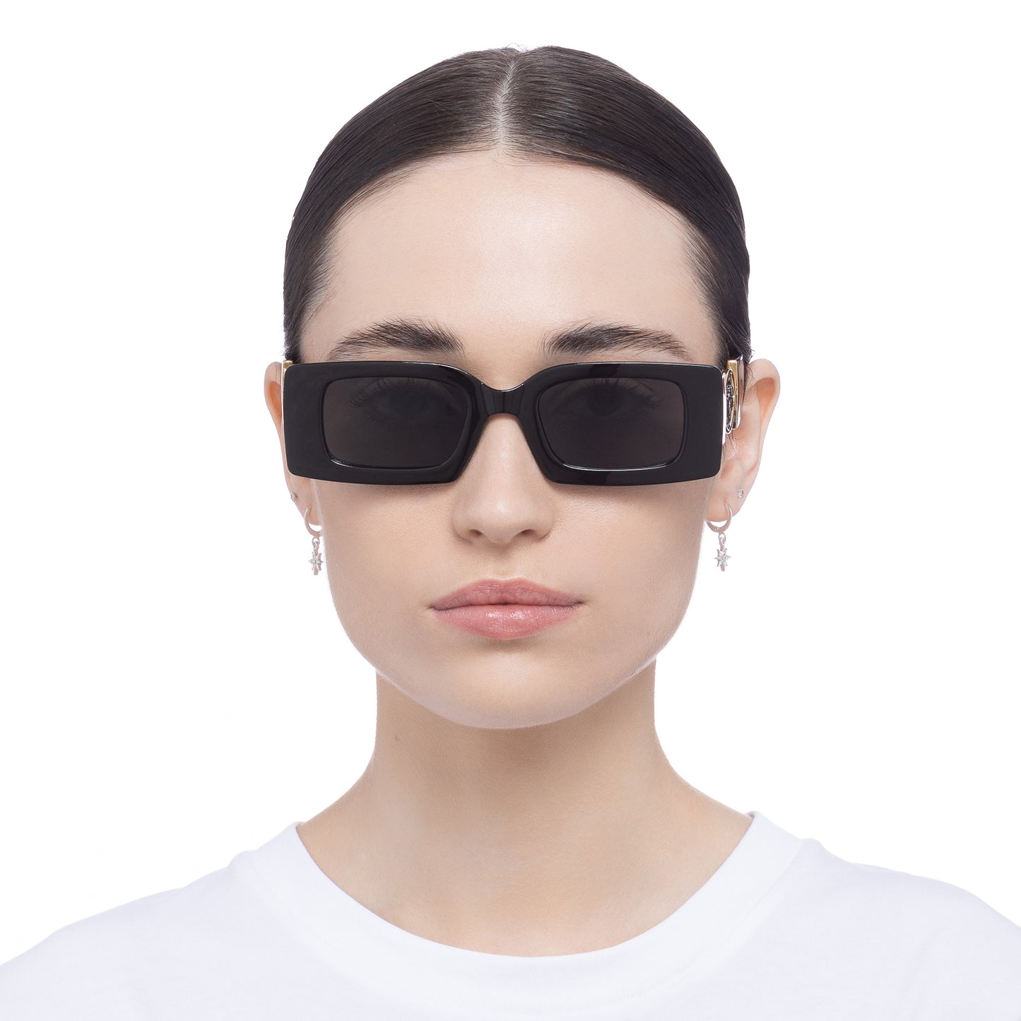 Apollo Black Uni-Sex Rectangle Sunglasses | Aire