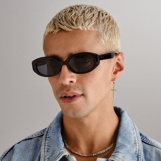 Affinity Black Uni-Sex Oval Sunglasses | Aire