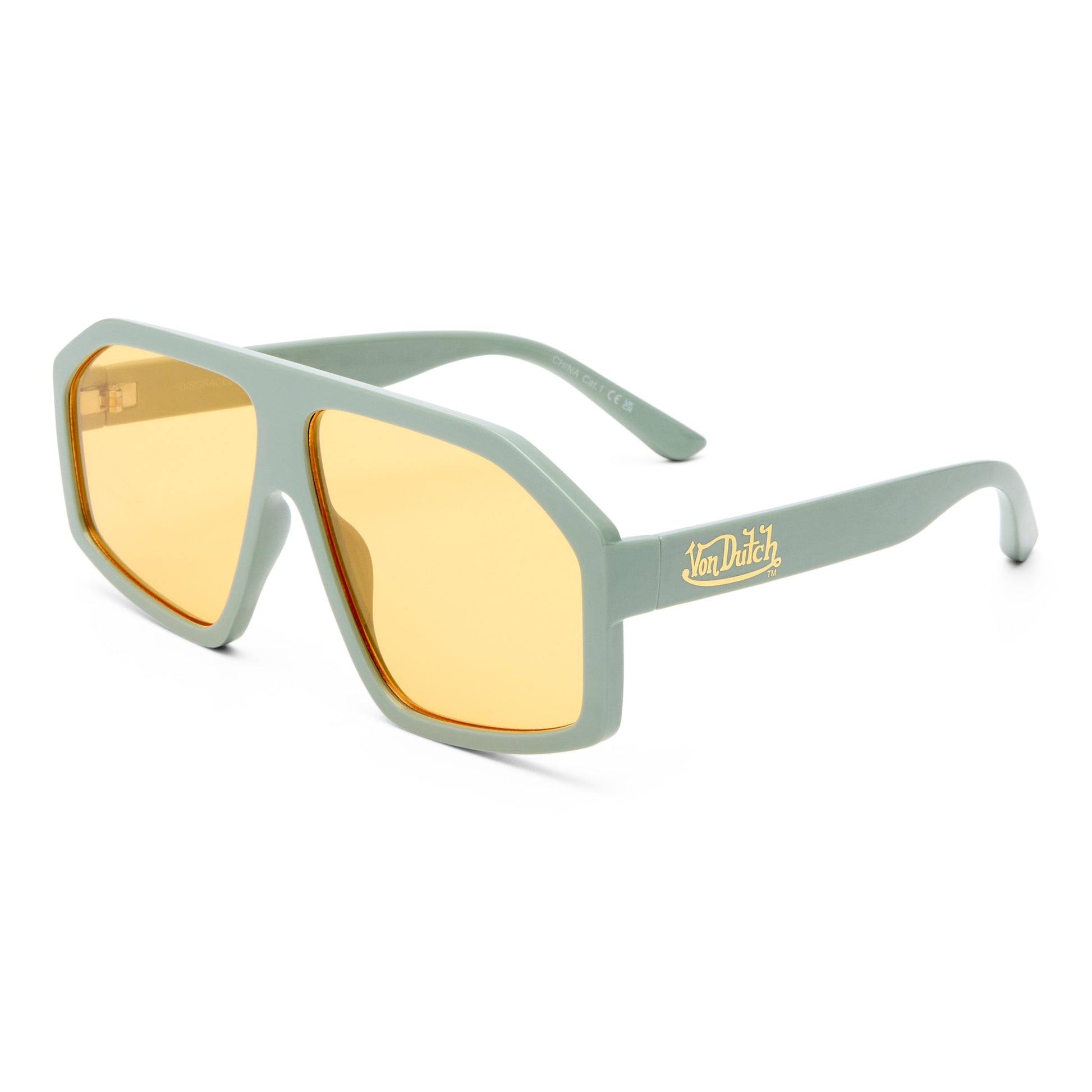 Disgraced Washed Green Uni-Sex Aviator Sunglasses | Aire