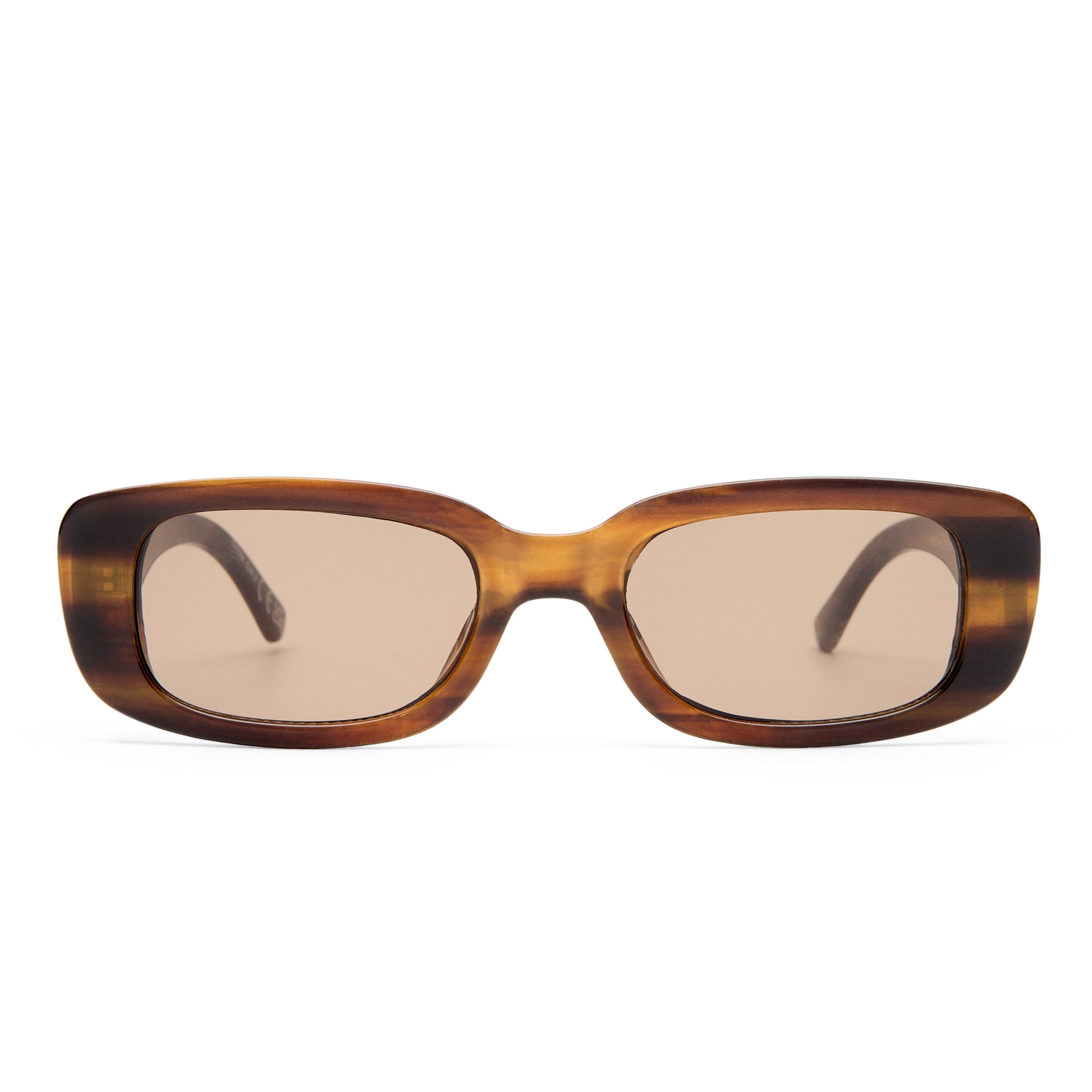 Ceres Chocolate Haze Uni-Sex Rectangle Sunglasses | Aire