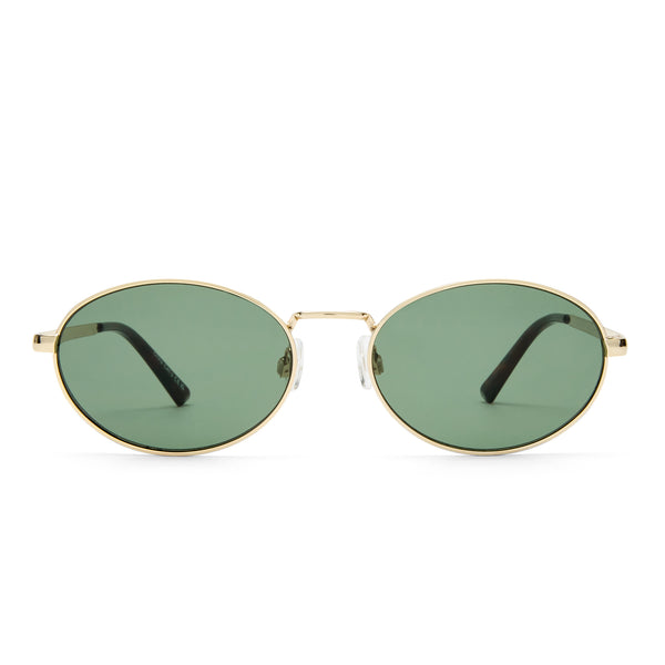 Ephermeris Gold Uni-Sex Oval Sunglasses | Aire – AIRE US