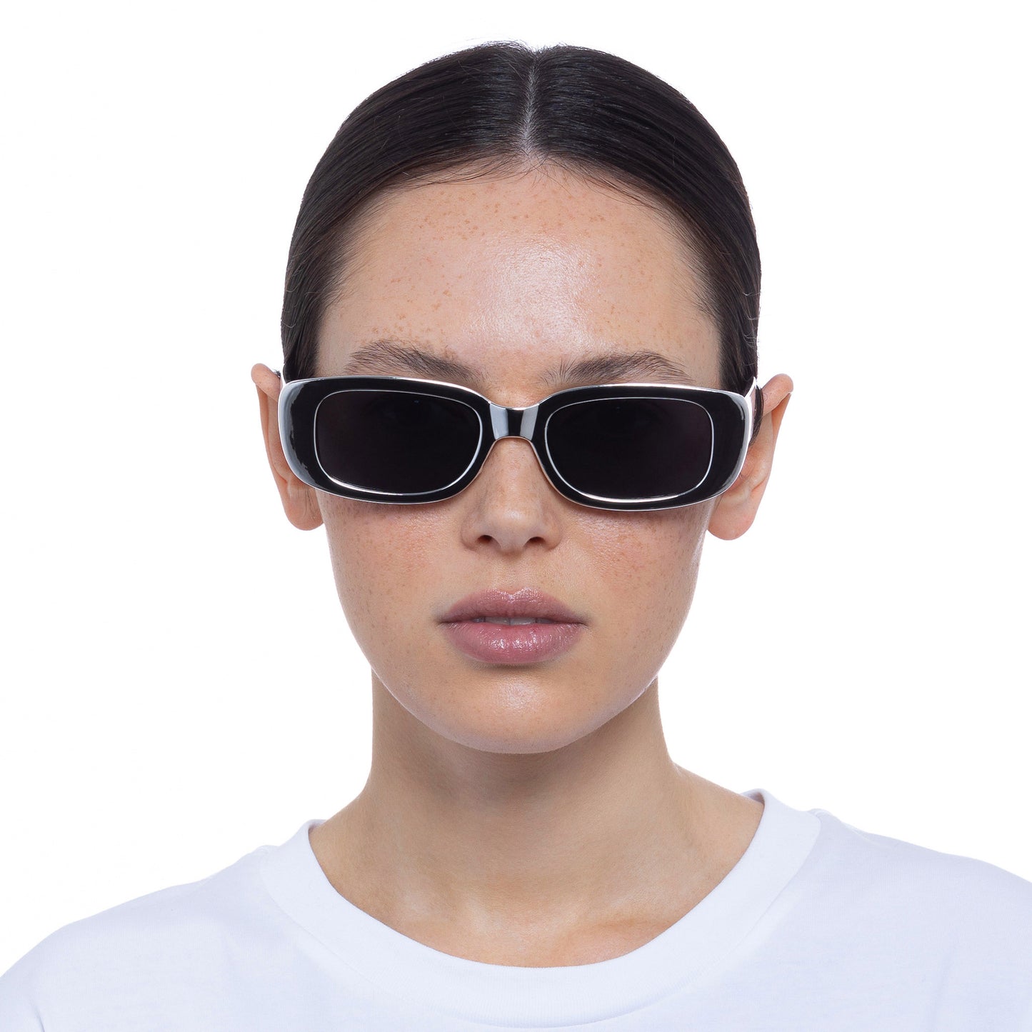 Ceres Silver Chrome Uni-Sex Rectangle Sunglasses | Aire