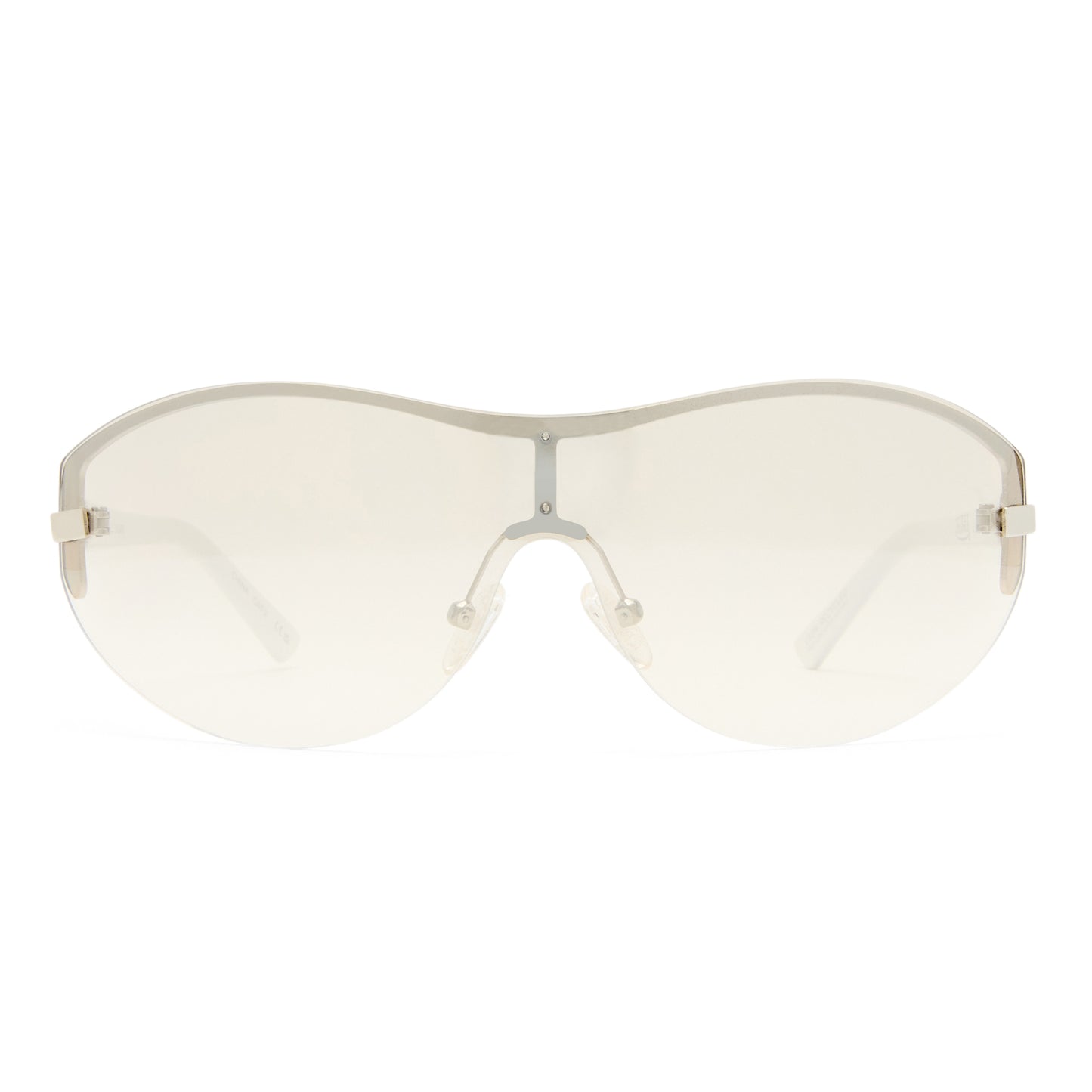 Bombshell Silver White Female Aviator Sunglasses | Aire