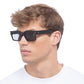 Castor Black Uni-Sex Rectangle Sunglasses | Aire