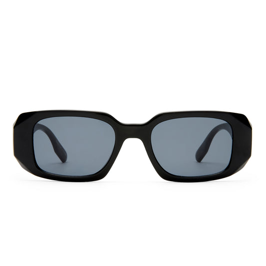 Ascendant Black Uni-Sex Rectangle Sunglasses | Aire