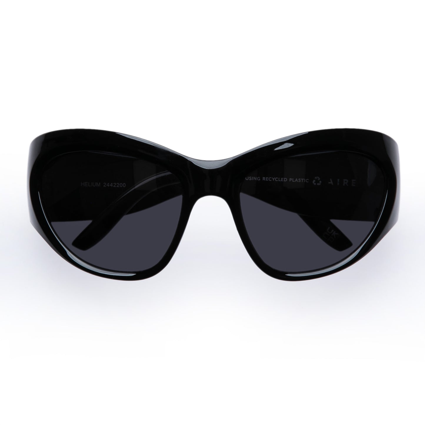 Helium Black Uni-Sex Wrap Sunglasses | Aire