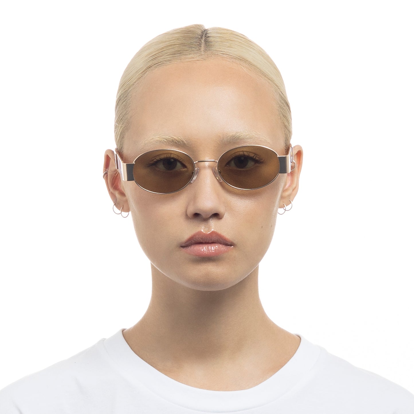 Mars Satin Gold Vintage Tort Uni-Sex Oval Sunglasses | Aire