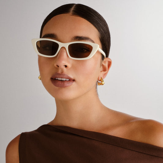 Titania Ivory Uni-Sex Cat-Eye Sunglasses | Aire