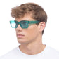 Castor Pine Uni-Sex Rectangle Sunglasses | Aire