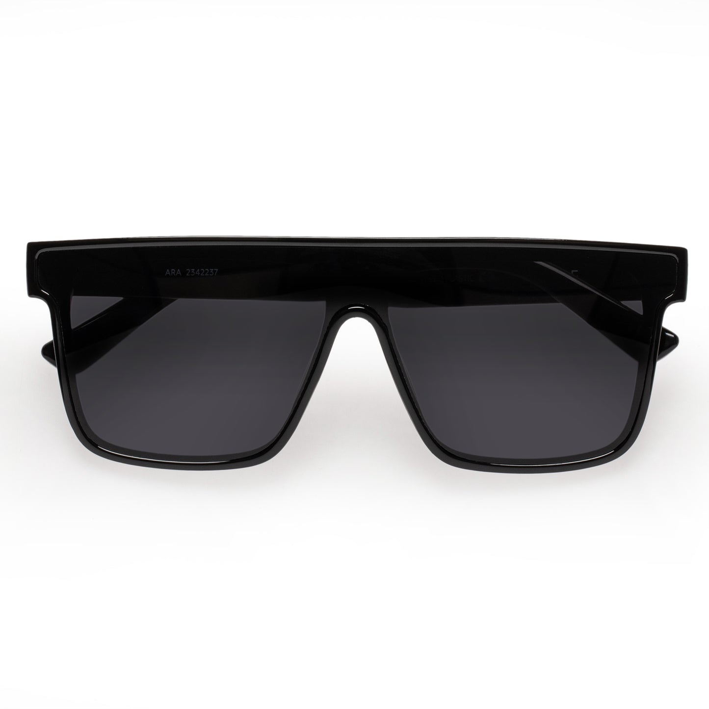 Ara Shiny Black Uni-Sex Square Sunglasses | Aire