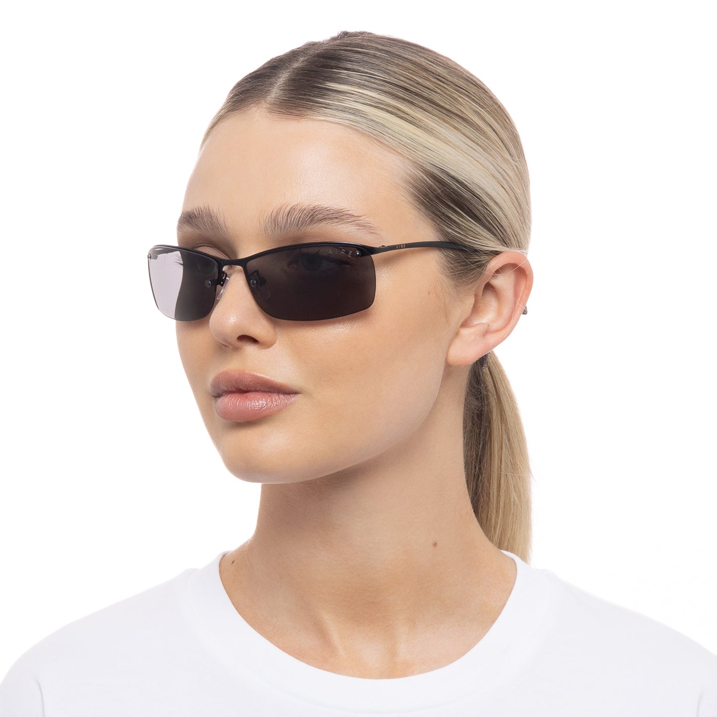 Vega Black Uni-Sex Wrap Sunglasses | Aire