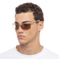 Vega Bright Gold Uni-Sex Wrap Sunglasses | Aire